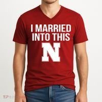 Married Into This Nebraska V-Neck T-Shirt thumb 2