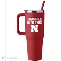 Married Into This Nebraska 40oz Vacuum Insulated Stainless Steel Travel Tumbler thumb 2