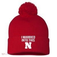 Married Into This Nebraska Pom Pom 12in Knit Beanie thumb 0