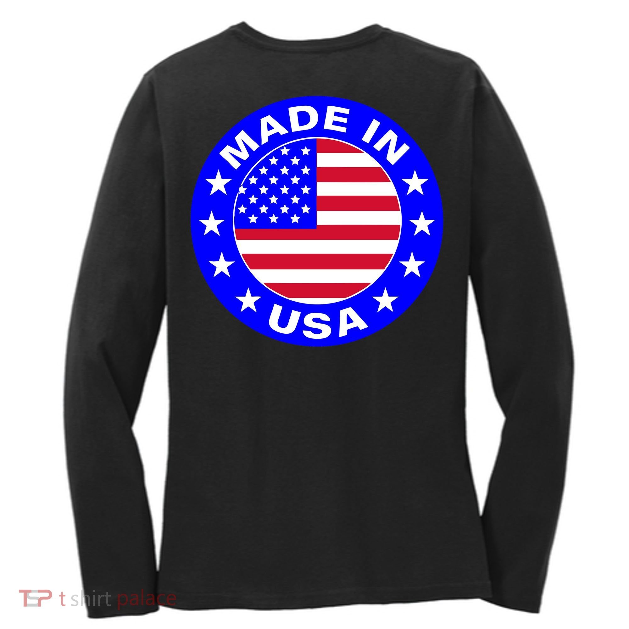 Made In The USA Badge Women's Long Sleeve Shirt
