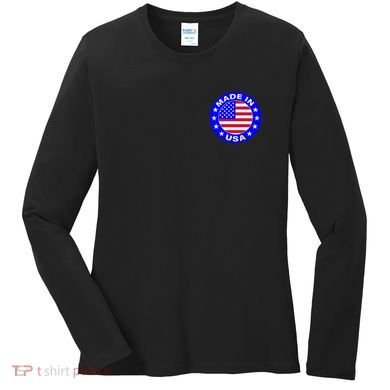 Made In The USA Badge Women's Long Sleeve Shirt