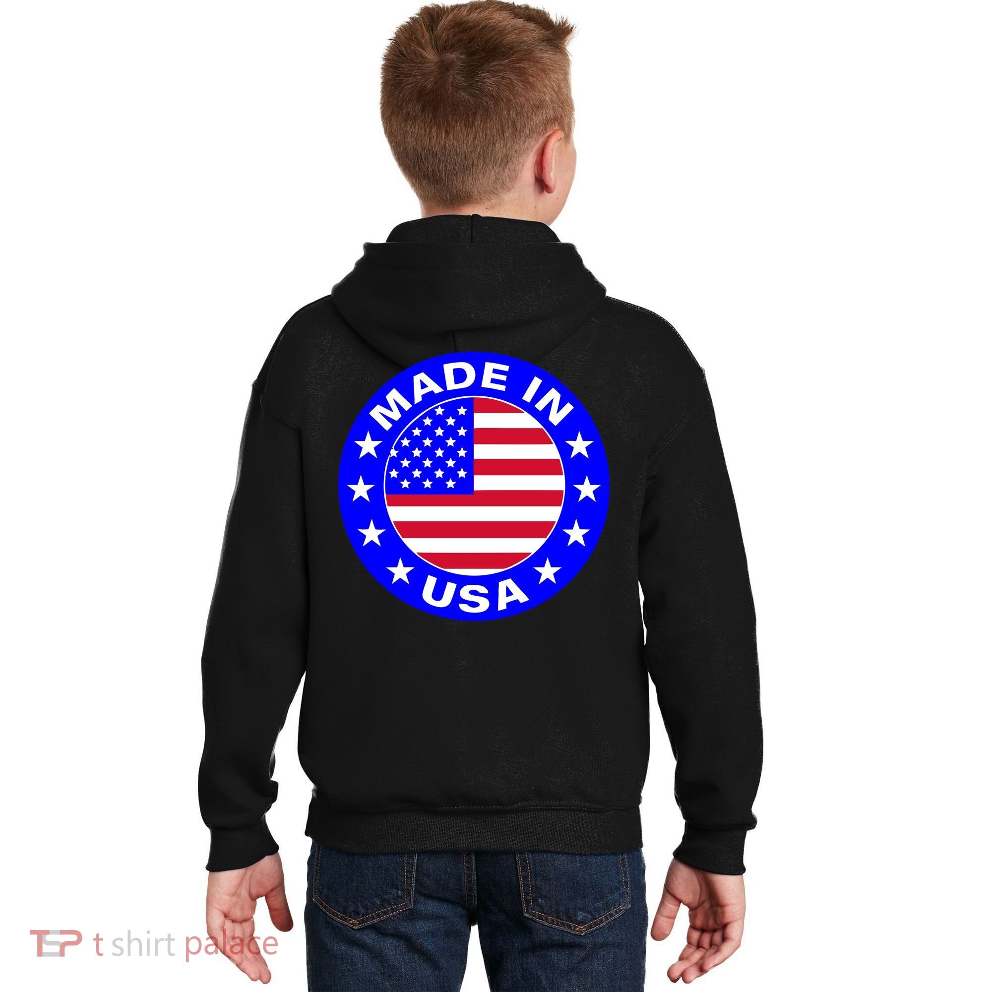 Made In The USA Badge Kids Hoodie