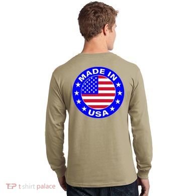 Made In The USA Badge Long Sleeve Shirt back