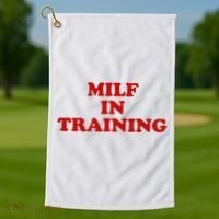 Milf In Training Golf Towel thumb 1