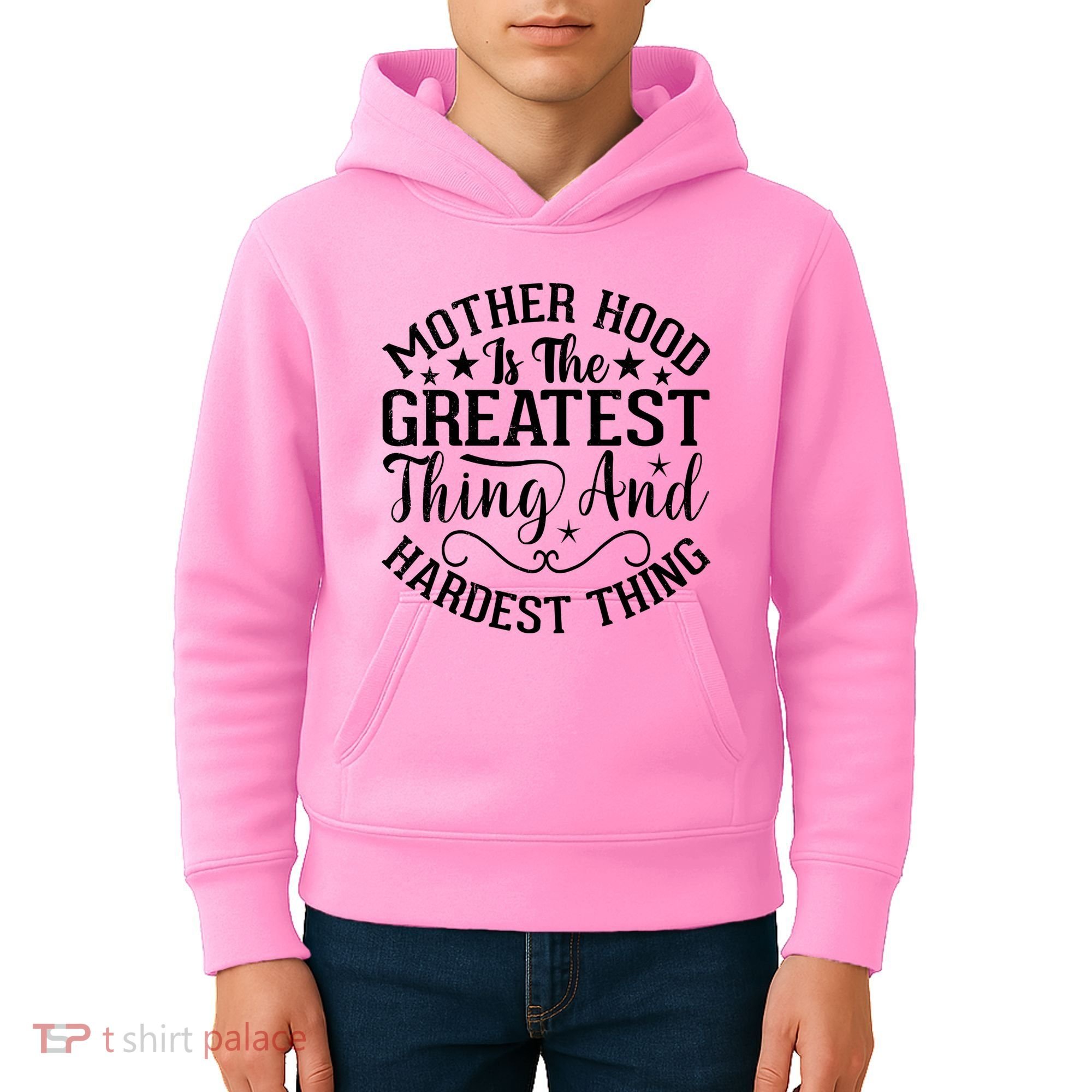 Motherhood Is The Greatest Thing And Hardest Thing Kids Hoodie