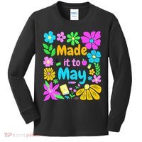 Made It To May Teacher Student Last Day Of School Kids Long Sleeve Shirt thumb 0