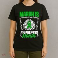 March Is Traumatic Brain Injury Month Surgery TBI Survivor T-Shirt thumb 4