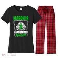March Is Traumatic Brain Injury Month Surgery TBI Survivor Women's Flannel Pajama Set thumb 0