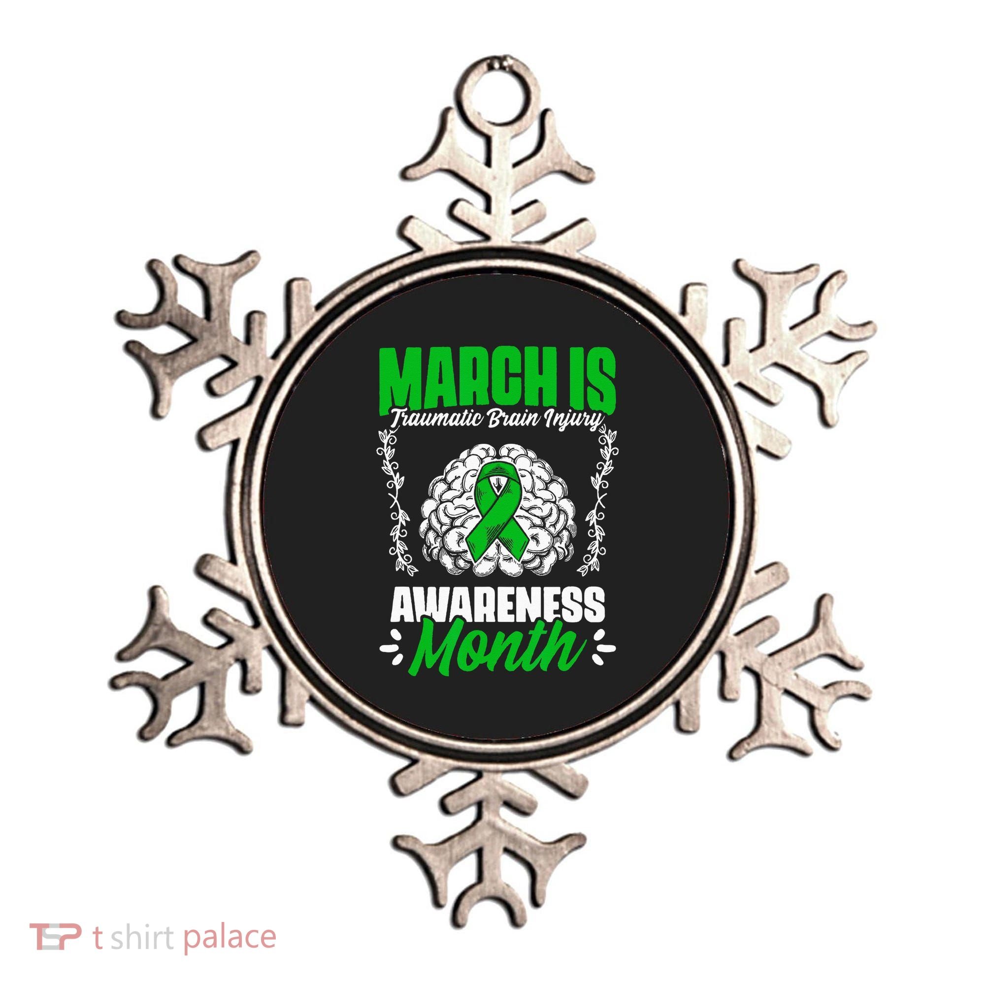 March Is Traumatic Brain Injury Month Surgery TBI Survivor Ornament