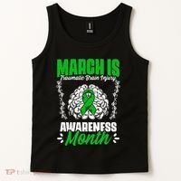 March Is Traumatic Brain Injury Month Surgery TBI Survivor Tank Top thumb 2