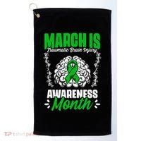 March Is Traumatic Brain Injury Month Surgery TBI Survivor Golf Towel thumb 0