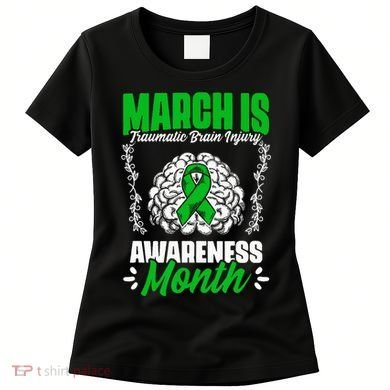 March Is Traumatic Brain Injury Month Surgery TBI Survivor Women's T-Shirt