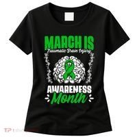 March Is Traumatic Brain Injury Month Surgery TBI Survivor Women's T-Shirt thumb 0