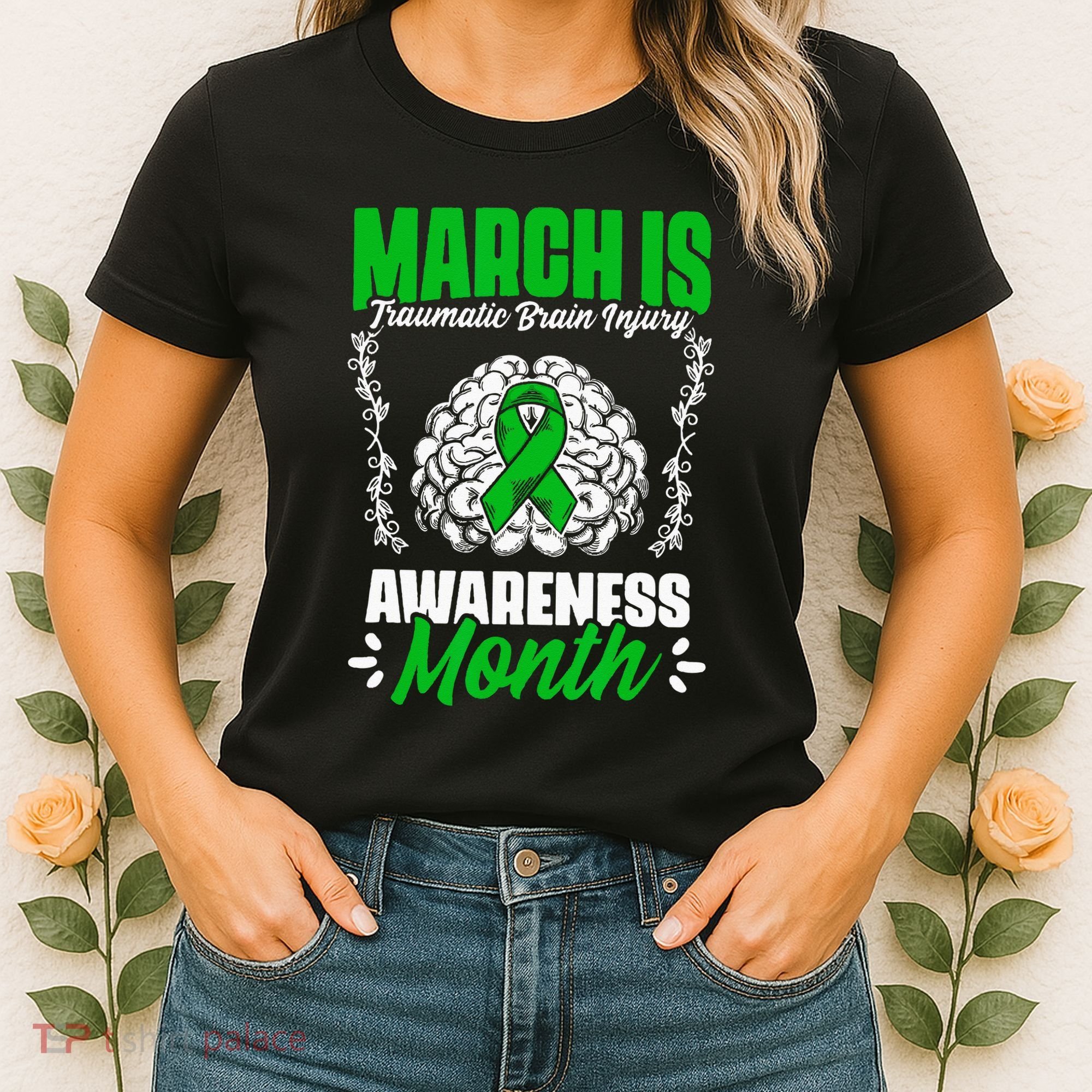 March Is Traumatic Brain Injury Month Surgery TBI Survivor Women's T-Shirt