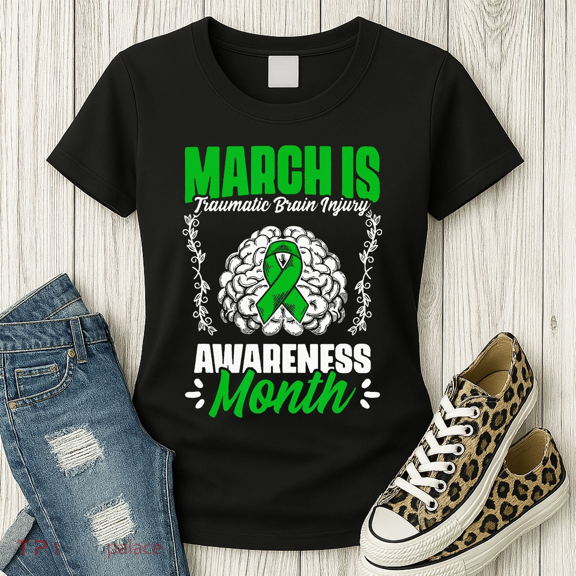 March Is Traumatic Brain Injury Month Surgery TBI Survivor Women's T-Shirt