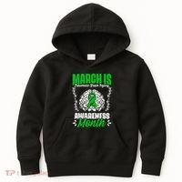 March Is Traumatic Brain Injury Month Surgery TBI Survivor Kids Hoodie thumb 0