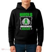 March Is Traumatic Brain Injury Month Surgery TBI Survivor Kids Hoodie thumb 4
