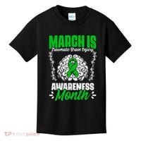 March Is Traumatic Brain Injury Month Surgery TBI Survivor Kids T-Shirt thumb 0