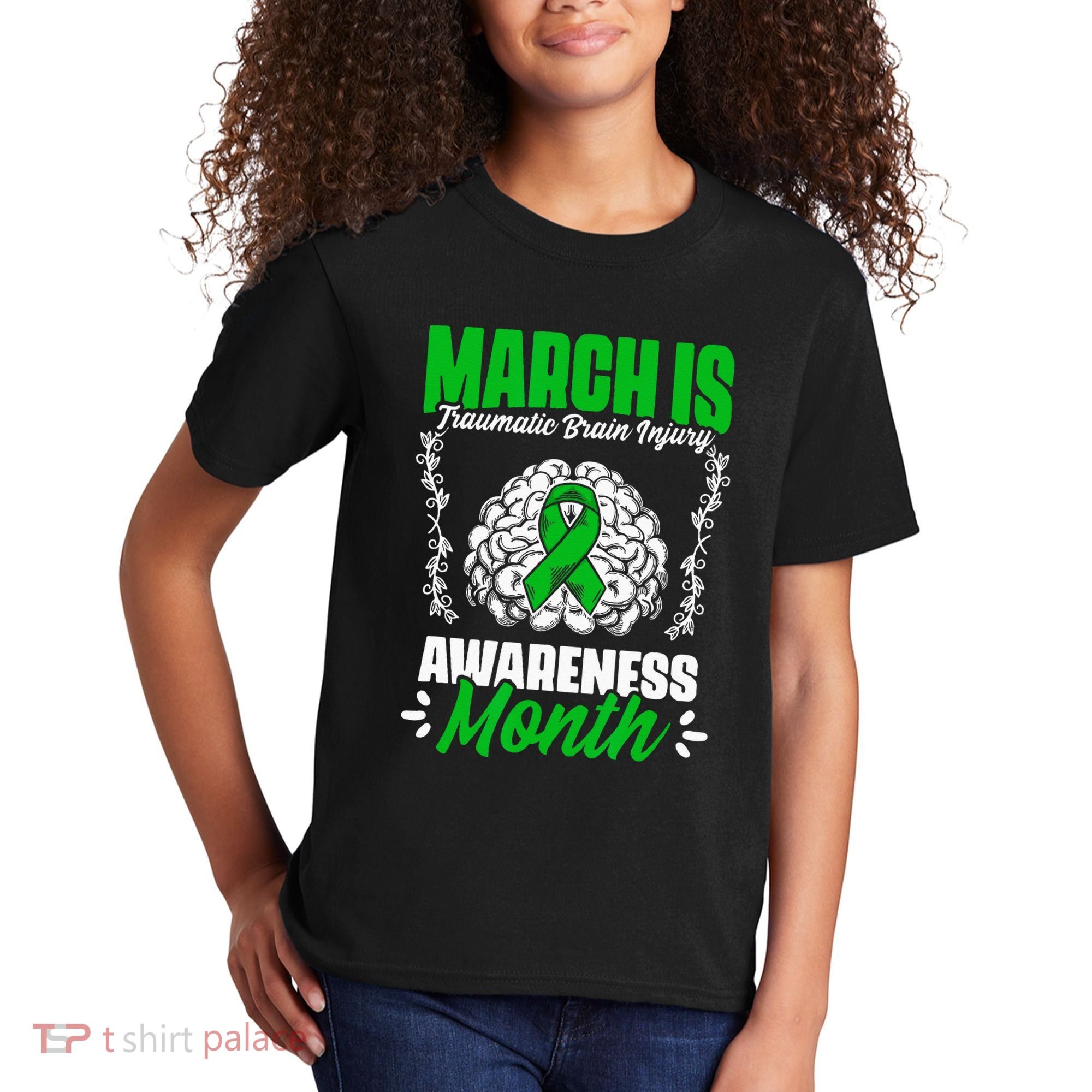 March Is Traumatic Brain Injury Month Surgery TBI Survivor Kids T-Shirt