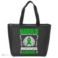 March Is Traumatic Brain Injury Month Surgery TBI Survivor Tote Bag thumb 0