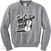 Music Is The Voice Of The Soul Kids Sweatshirt thumb 0