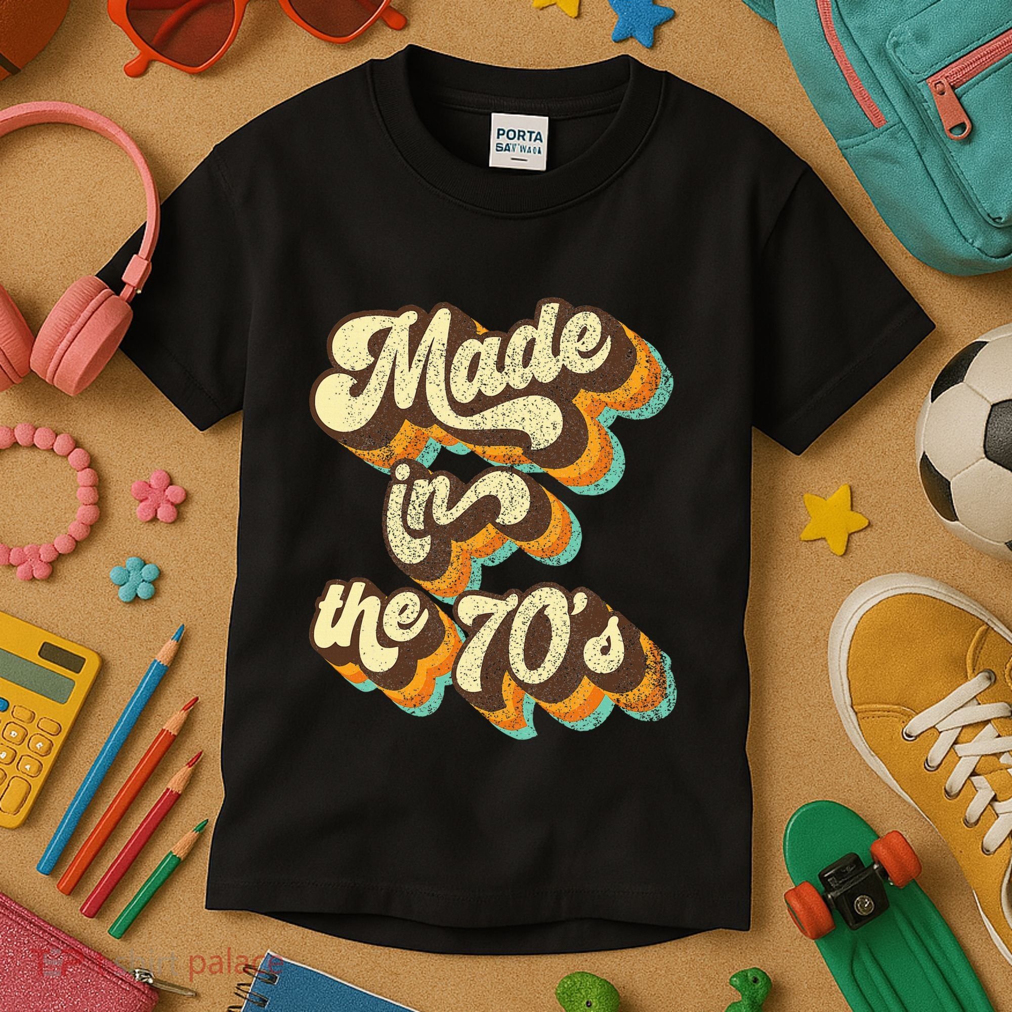 Made In The 70s Vibe Born In 70s Costume Party Kids T-Shirt