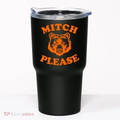 Mitch Please Bear Logo Tumbler
