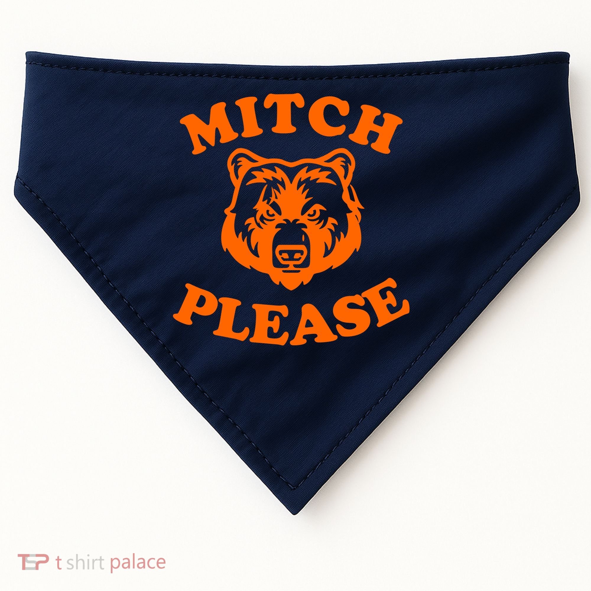 Mitch Please Bear Logo USA-Made Doggie Bandana