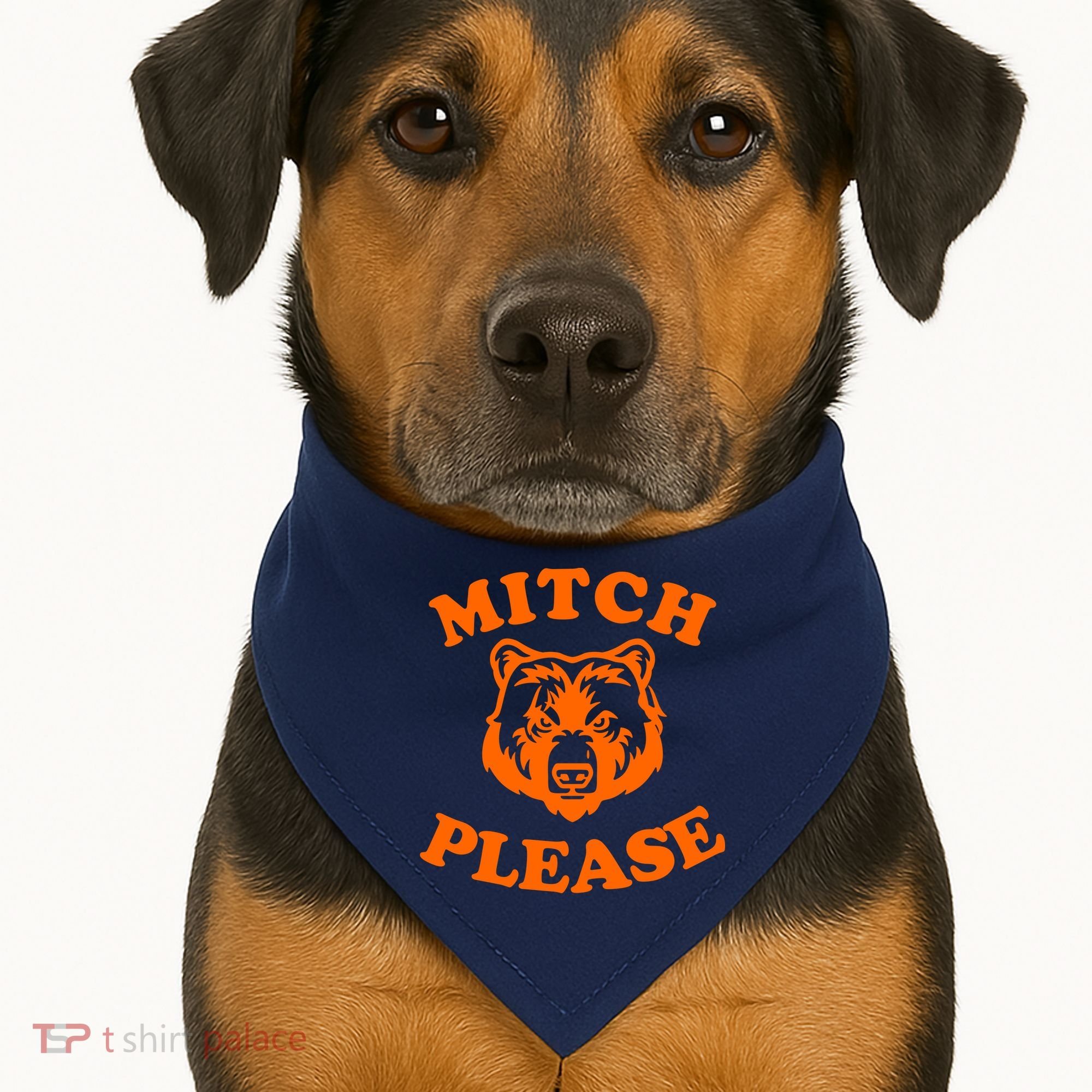 Mitch Please Bear Logo USA-Made Doggie Bandana