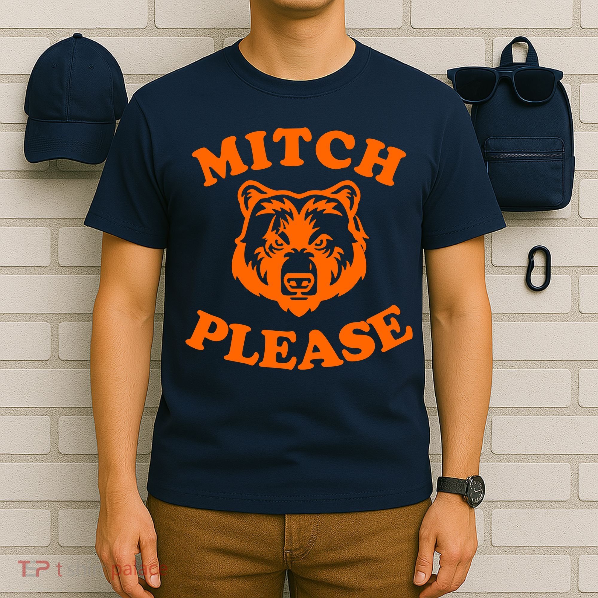 Mitch Please Bear Logo T-Shirt