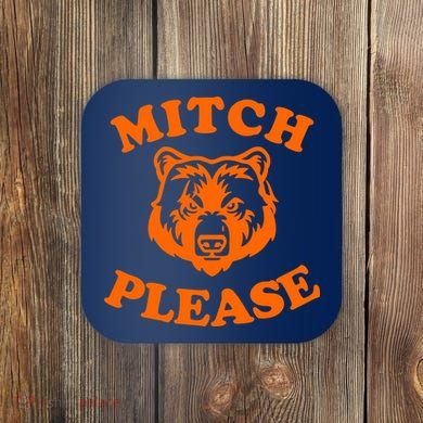 Mitch Please Bear Logo Coaster