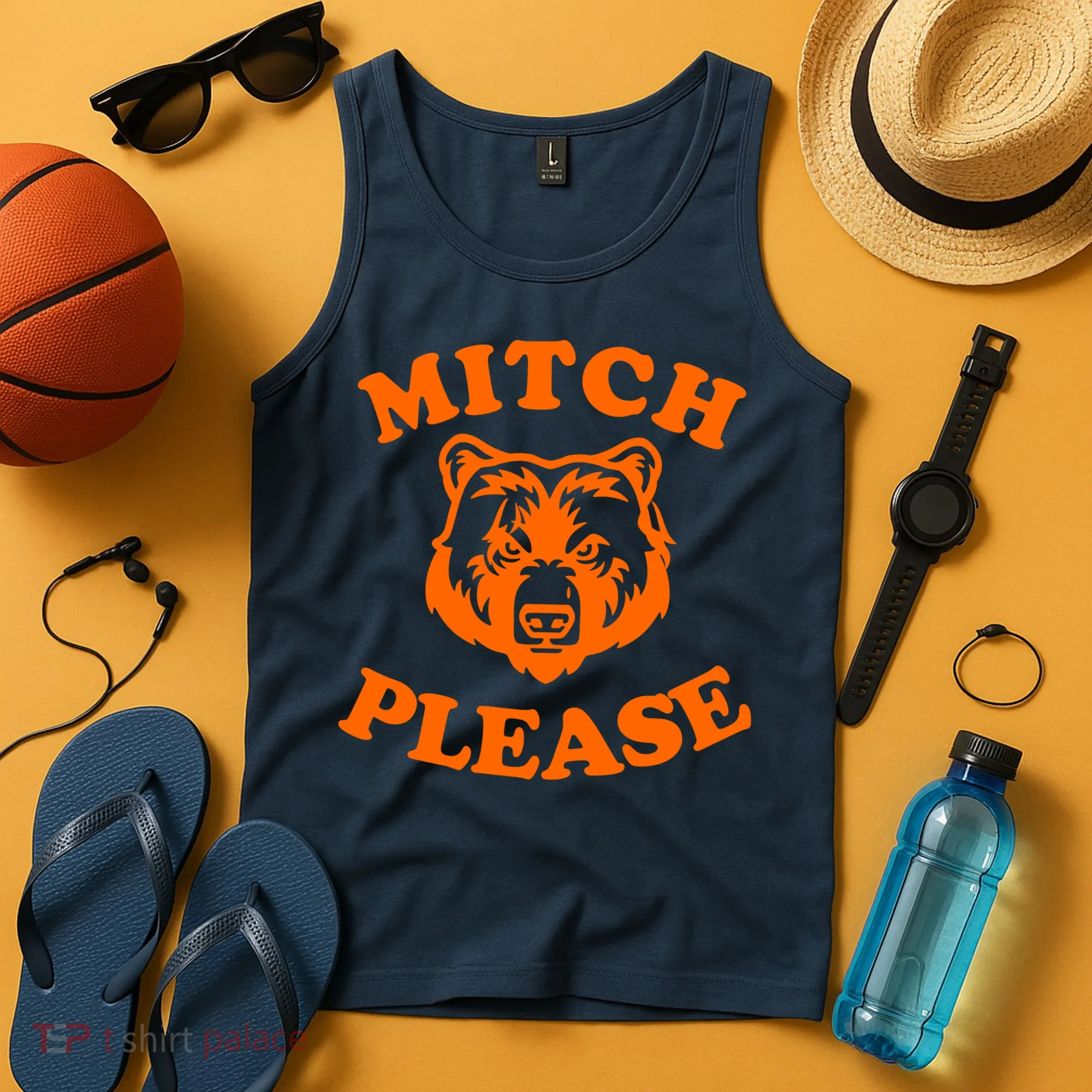 Mitch Please Bear Logo Tank Top