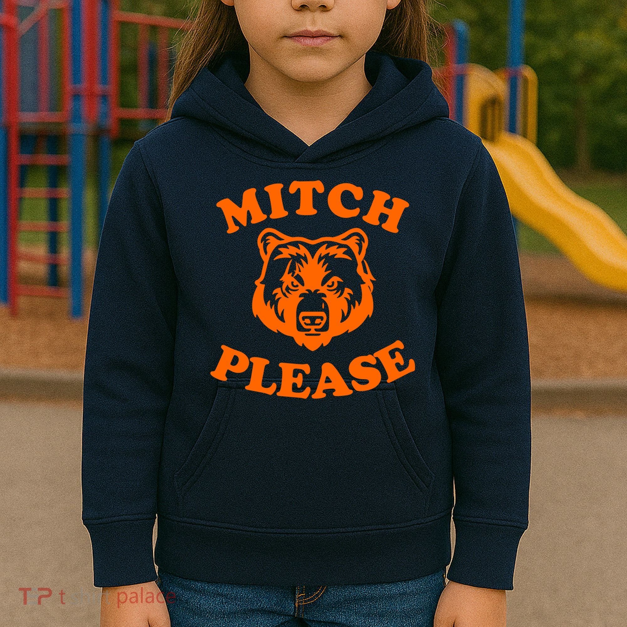 Mitch Please Bear Logo Kids Hoodie