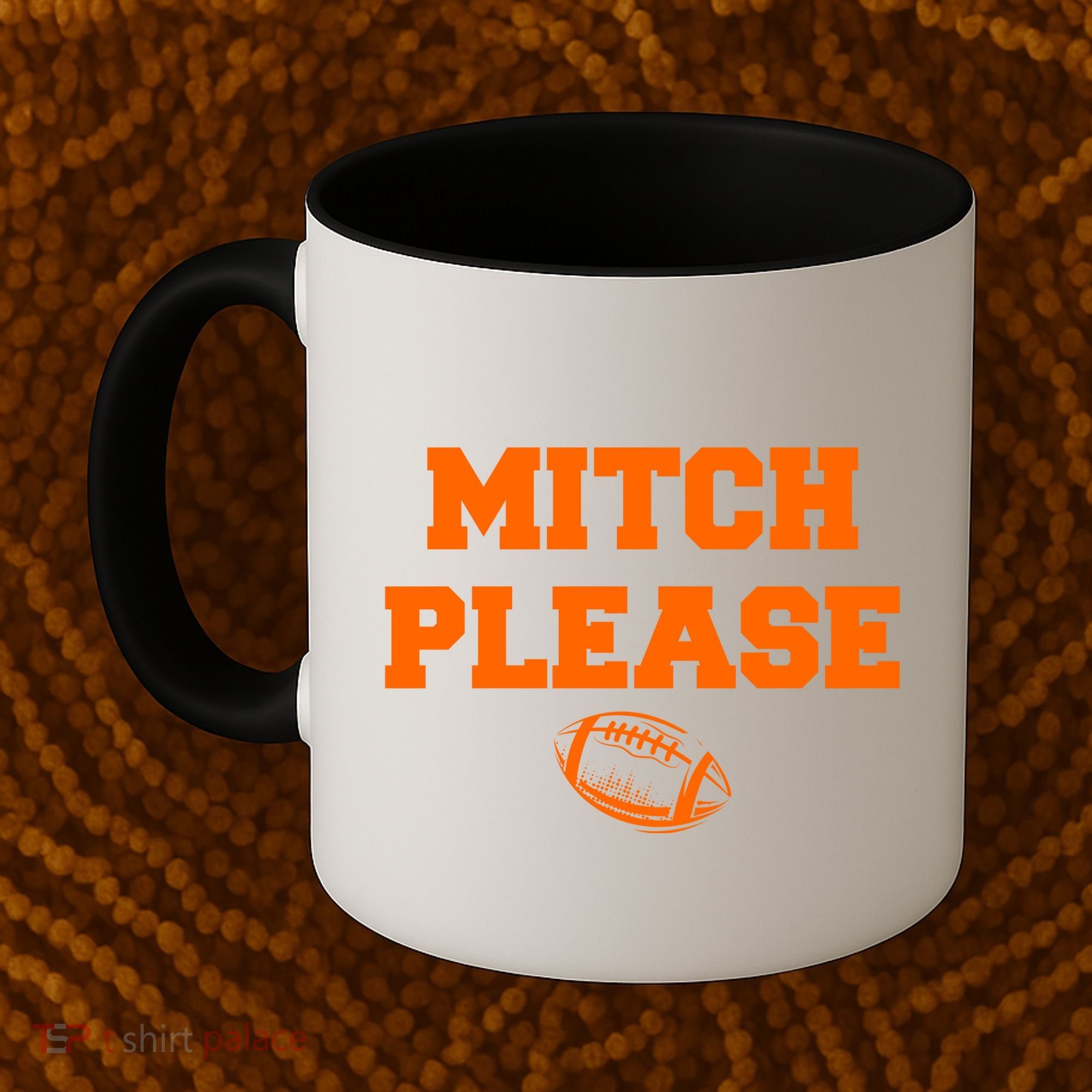Mitch Please Football Logo Coffee Mug