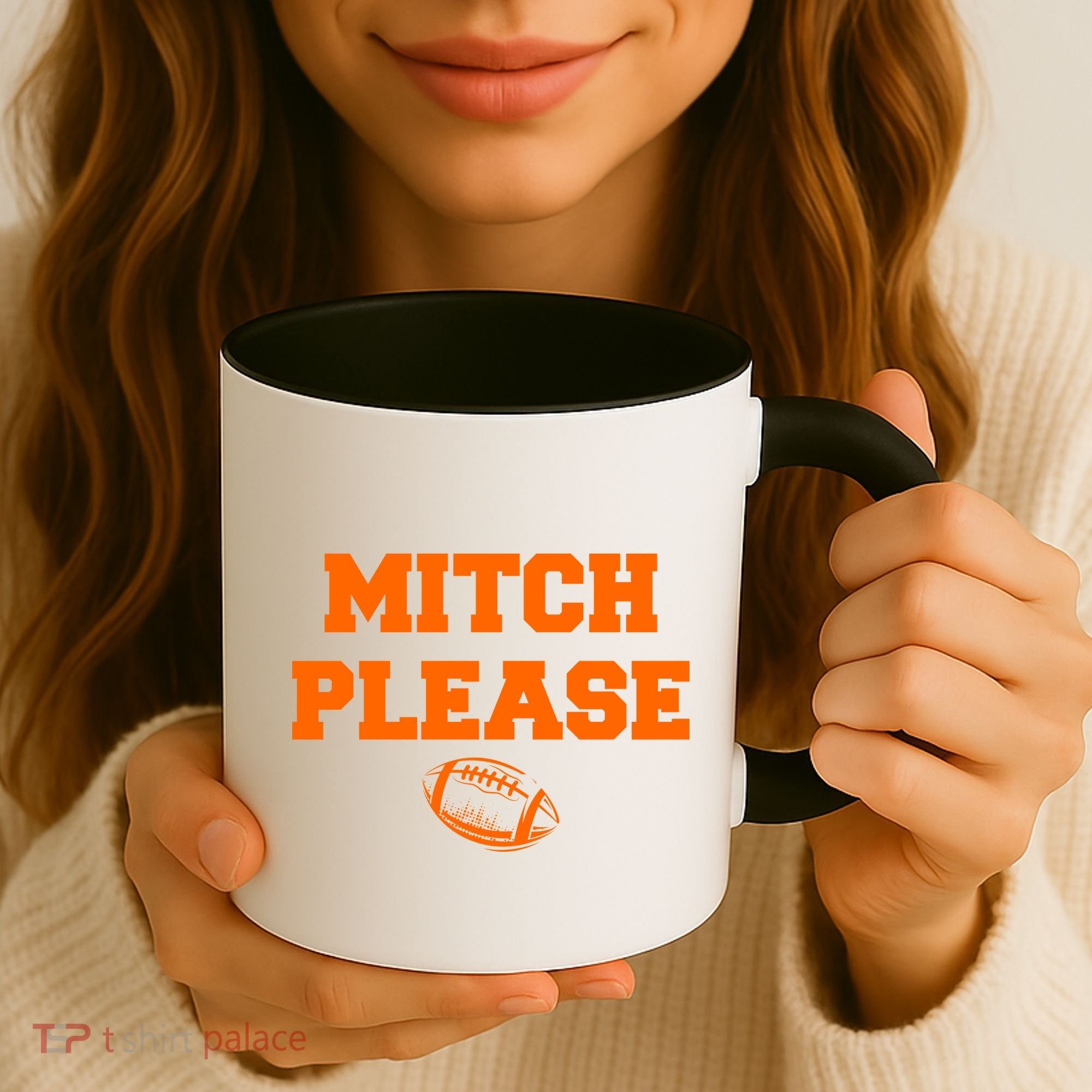 Mitch Please Football Logo Coffee Mug