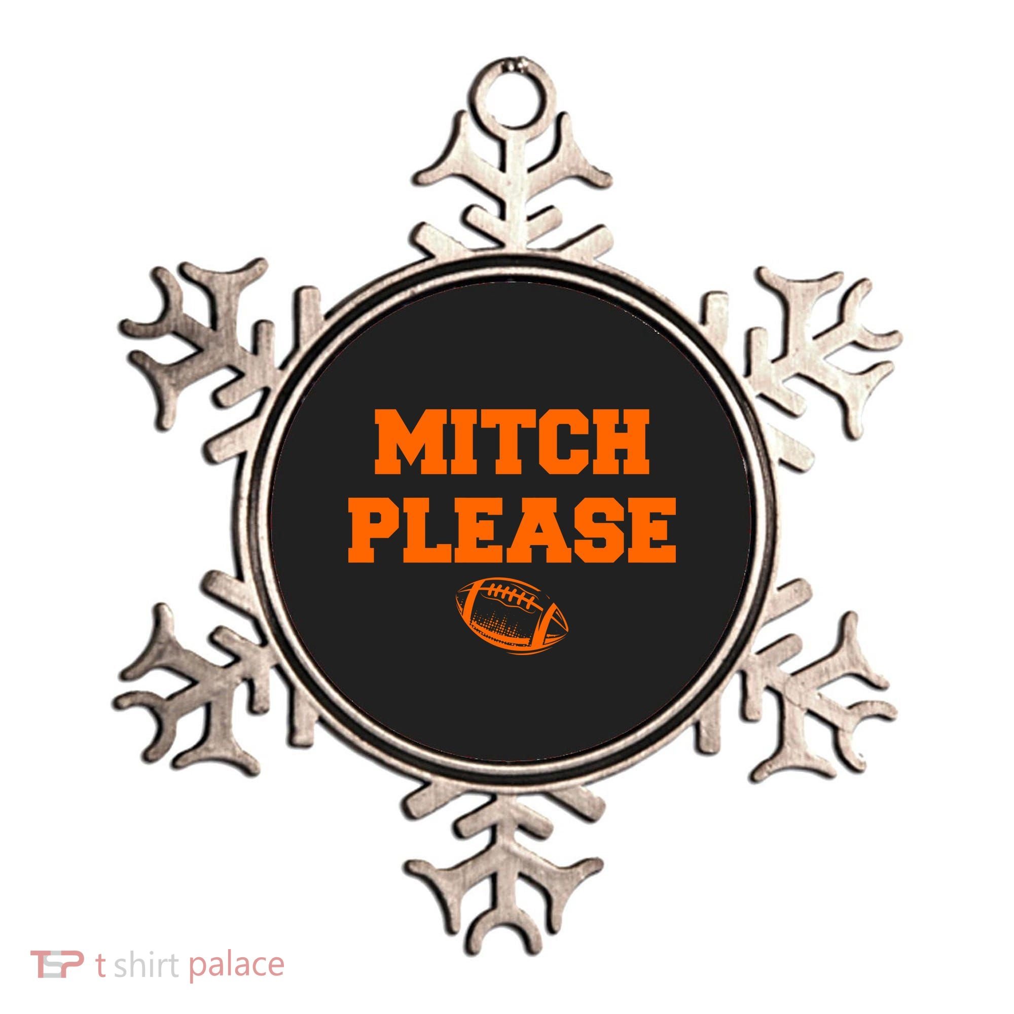 Mitch Please Football Logo Ornament