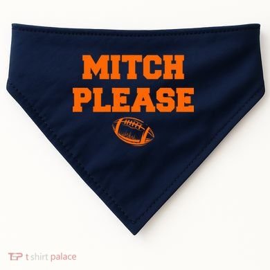 Mitch Please Football Logo USA-Made Doggie Bandana