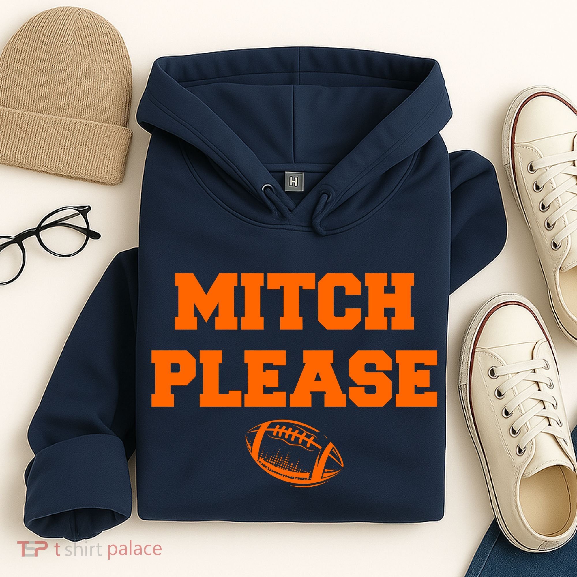 Mitch Please Football Logo Hoodie