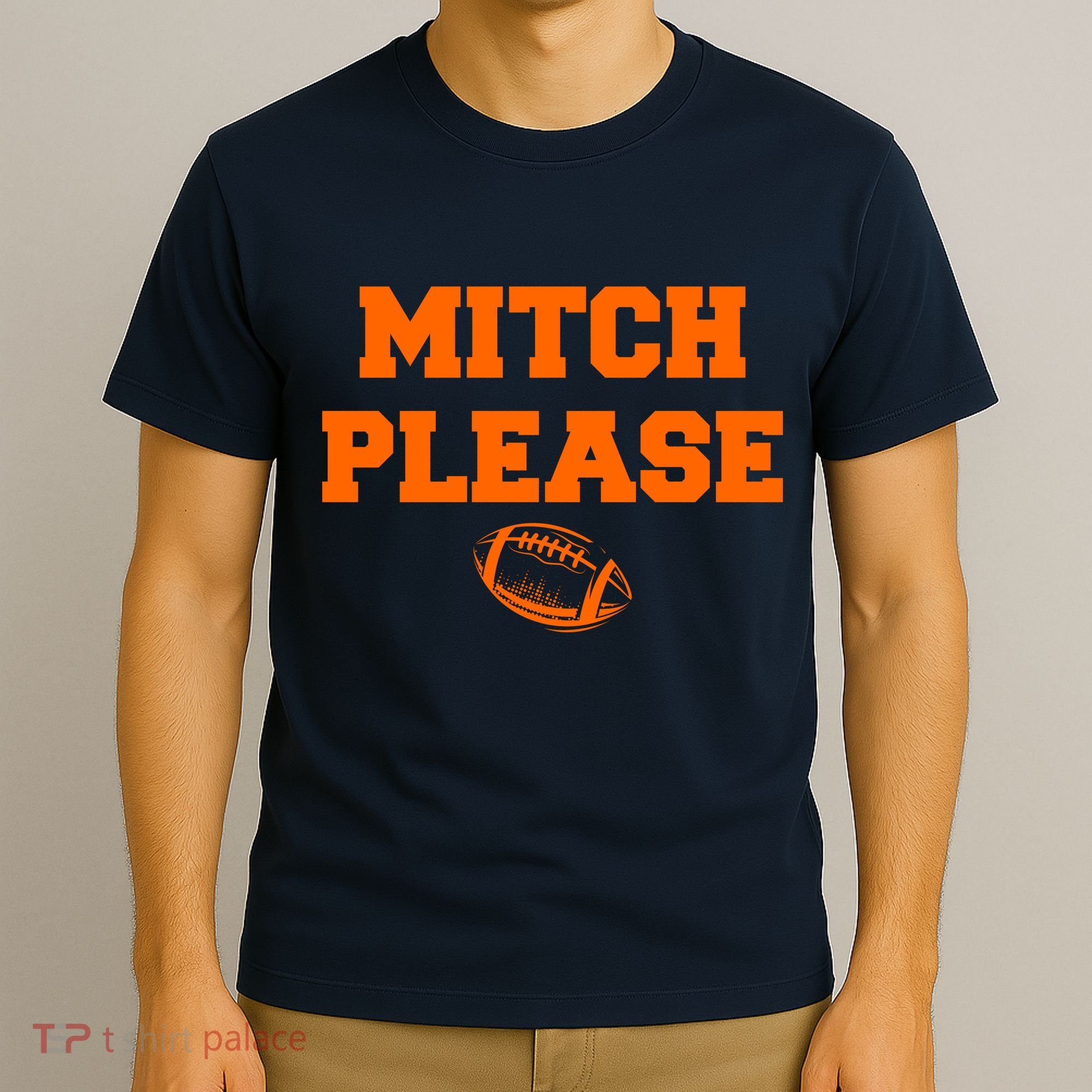 Mitch Please Football Logo T-Shirt