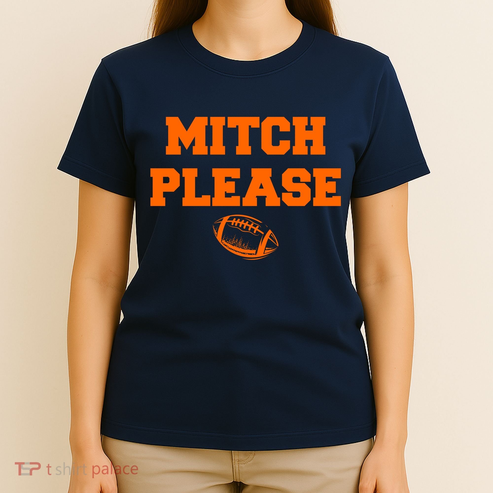 Mitch Please Football Logo T-Shirt