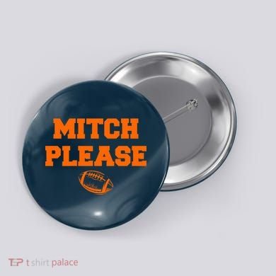 Mitch Please Football Logo Button