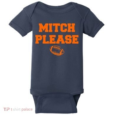 Mitch Please Football Logo Baby Bodysuit