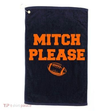Mitch Please Football Logo Golf Towel