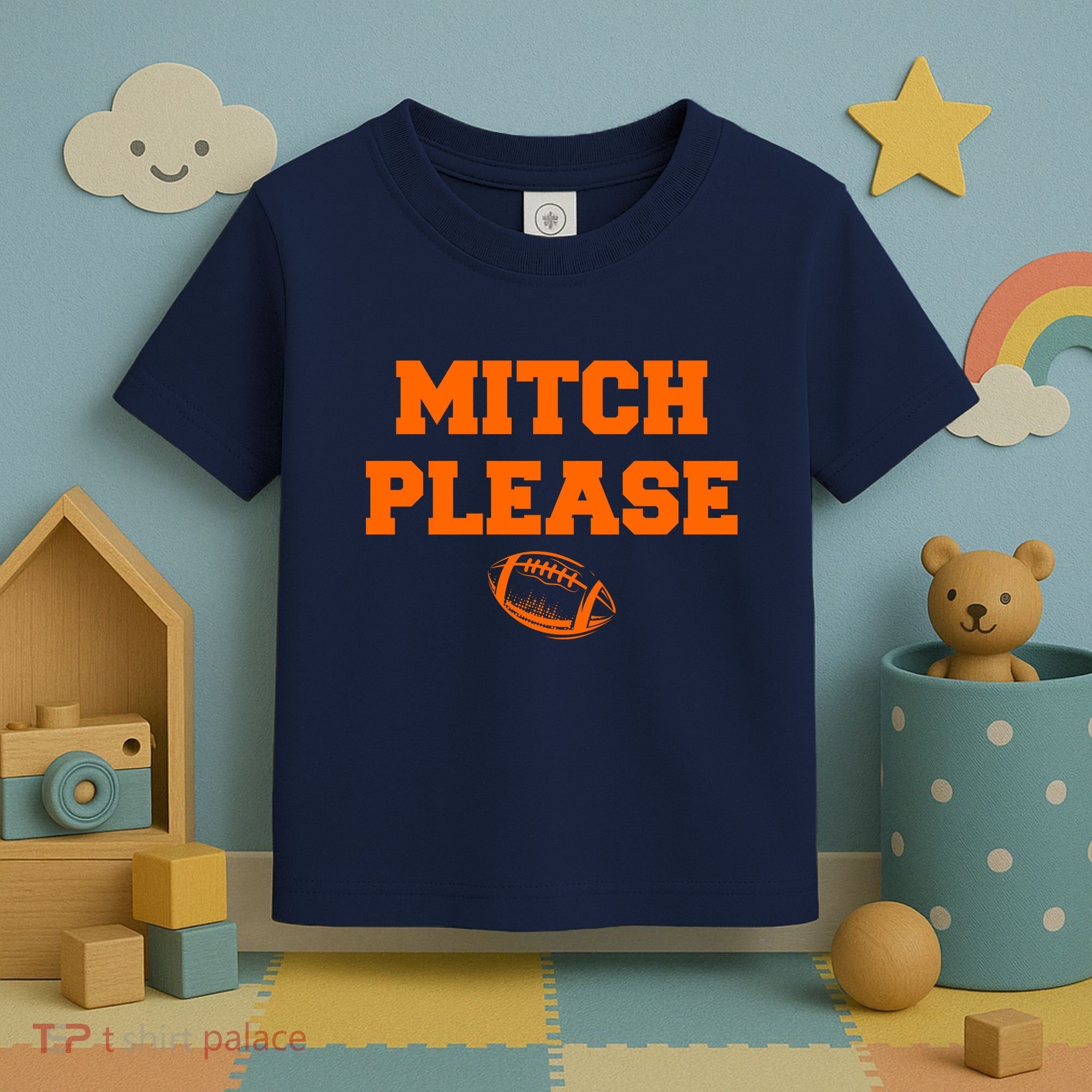 Mitch Please Football Logo Toddler T-Shirt