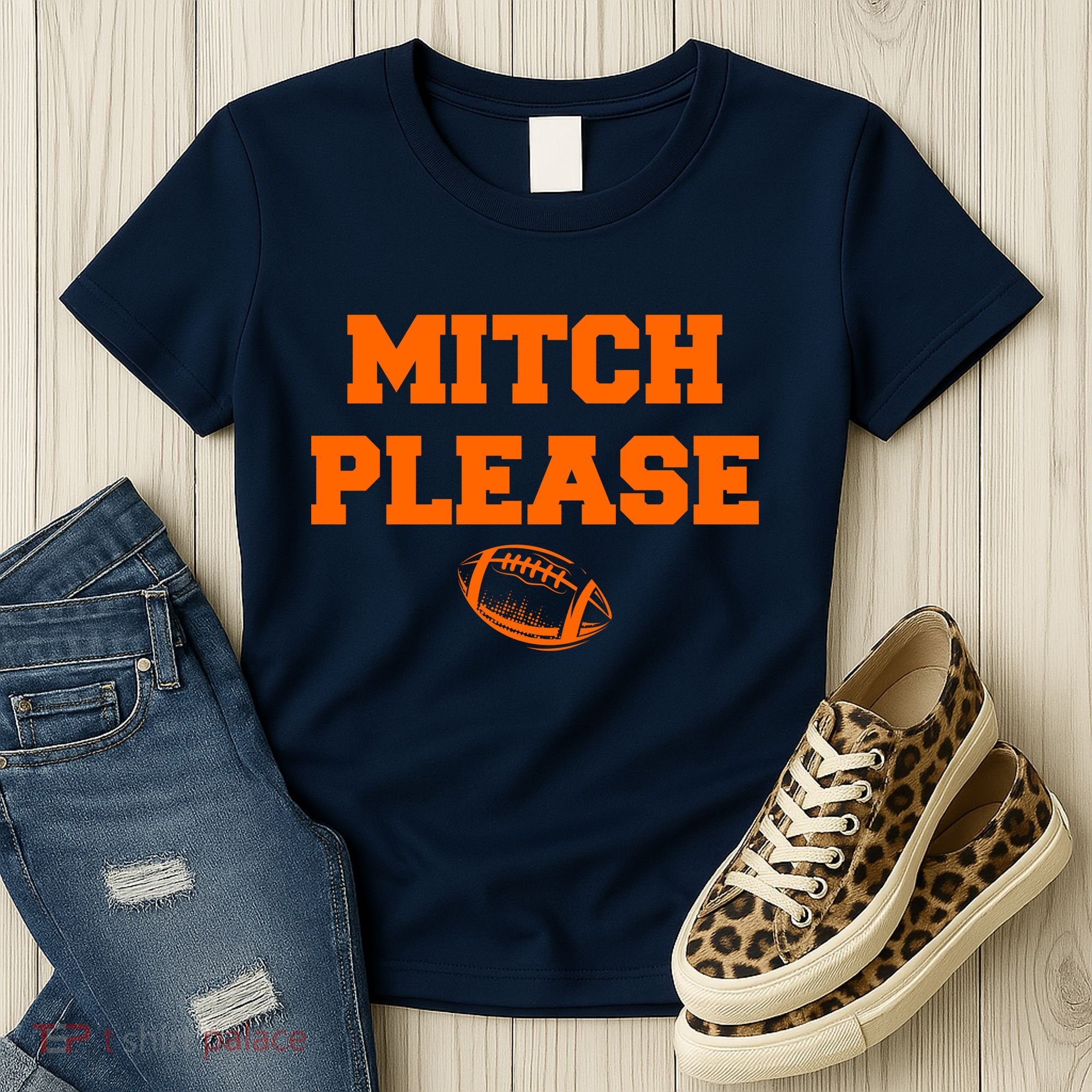 Mitch Please Football Logo Women's T-Shirt