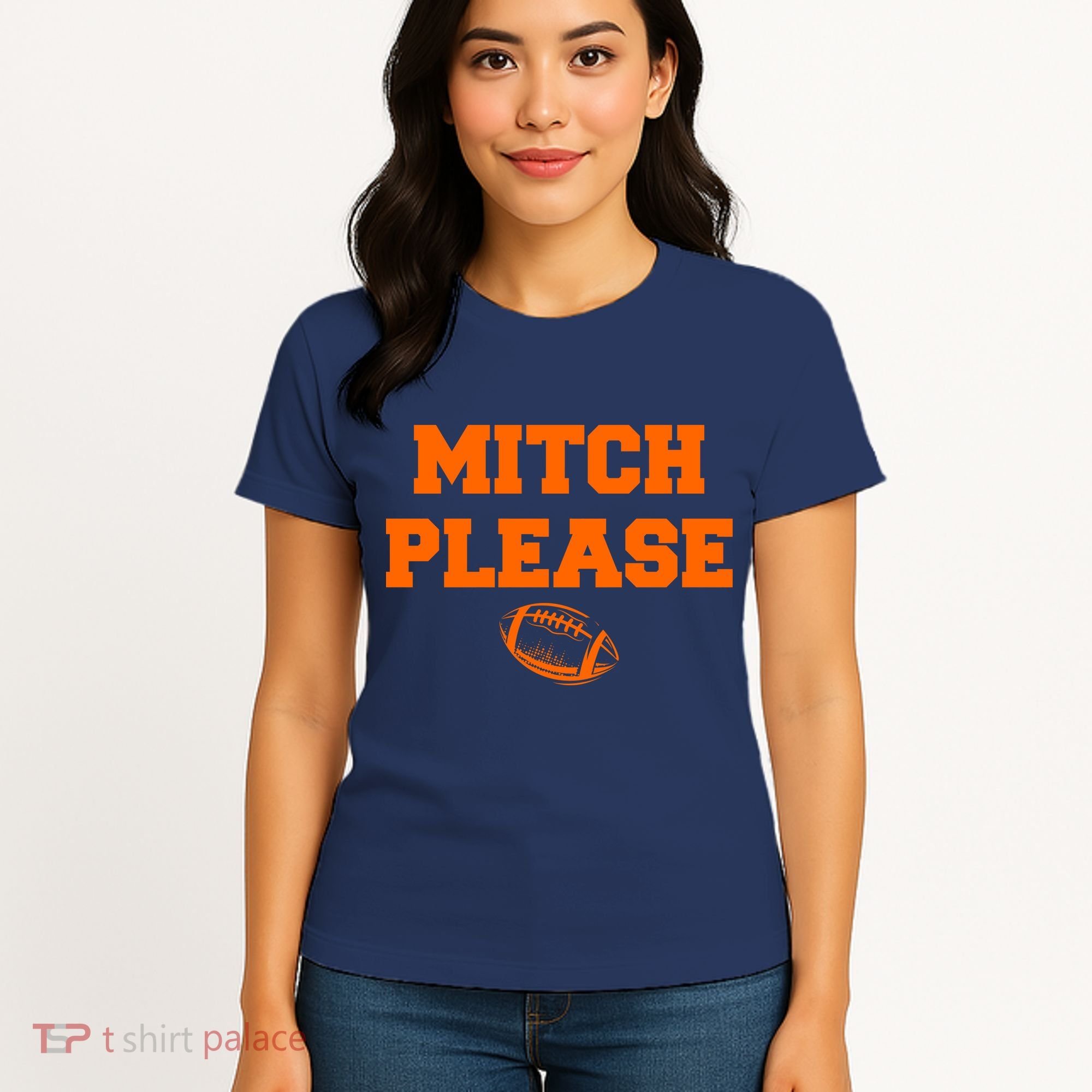 Mitch Please Football Logo Women's T-Shirt
