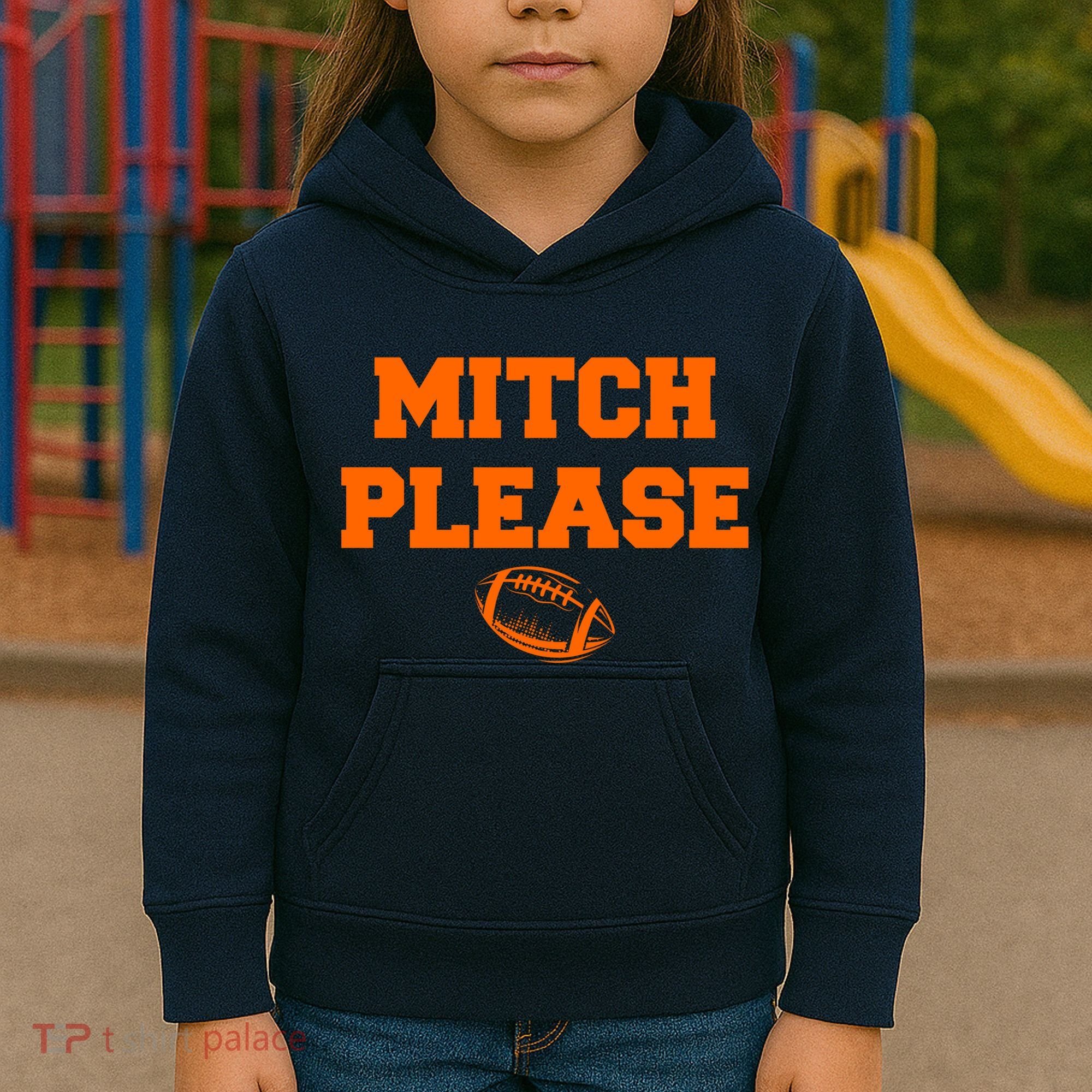 Mitch Please Football Logo Kids Hoodie