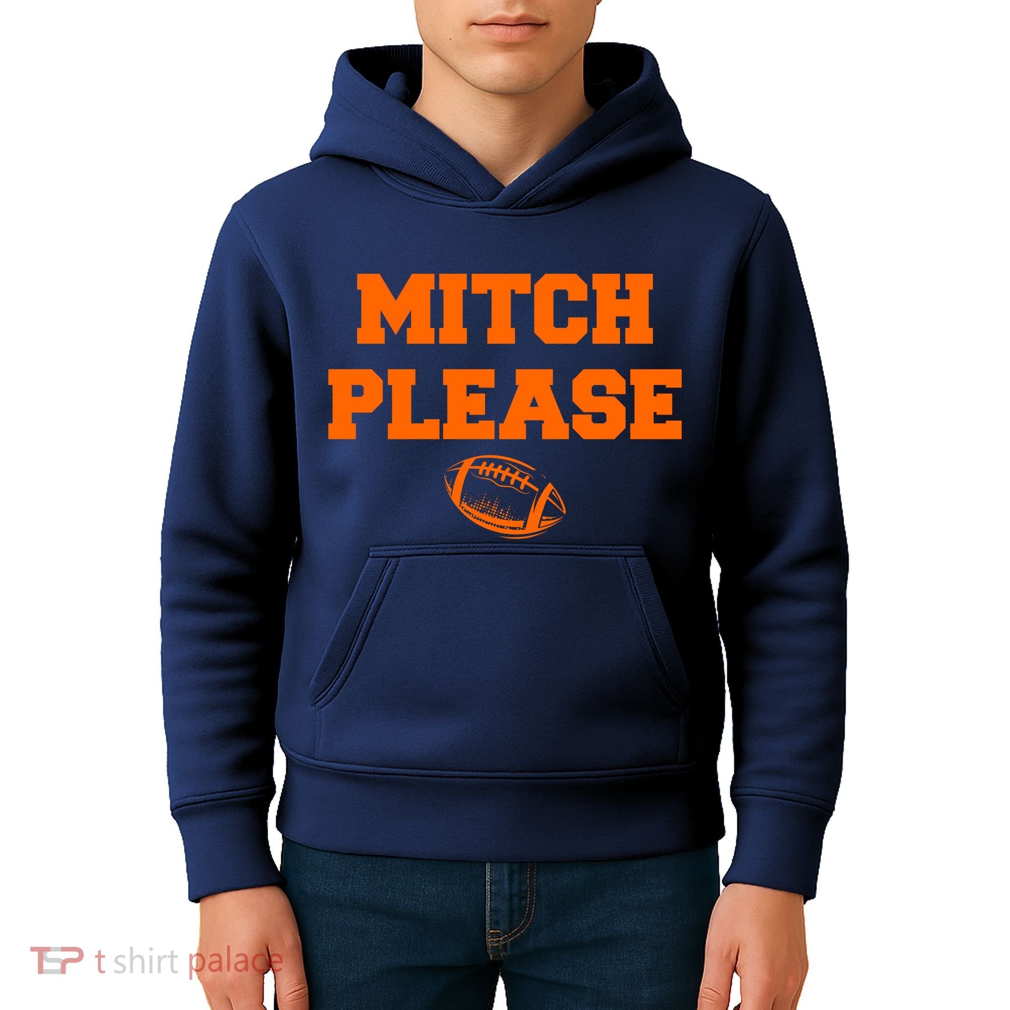 Mitch Please Football Logo Kids Hoodie