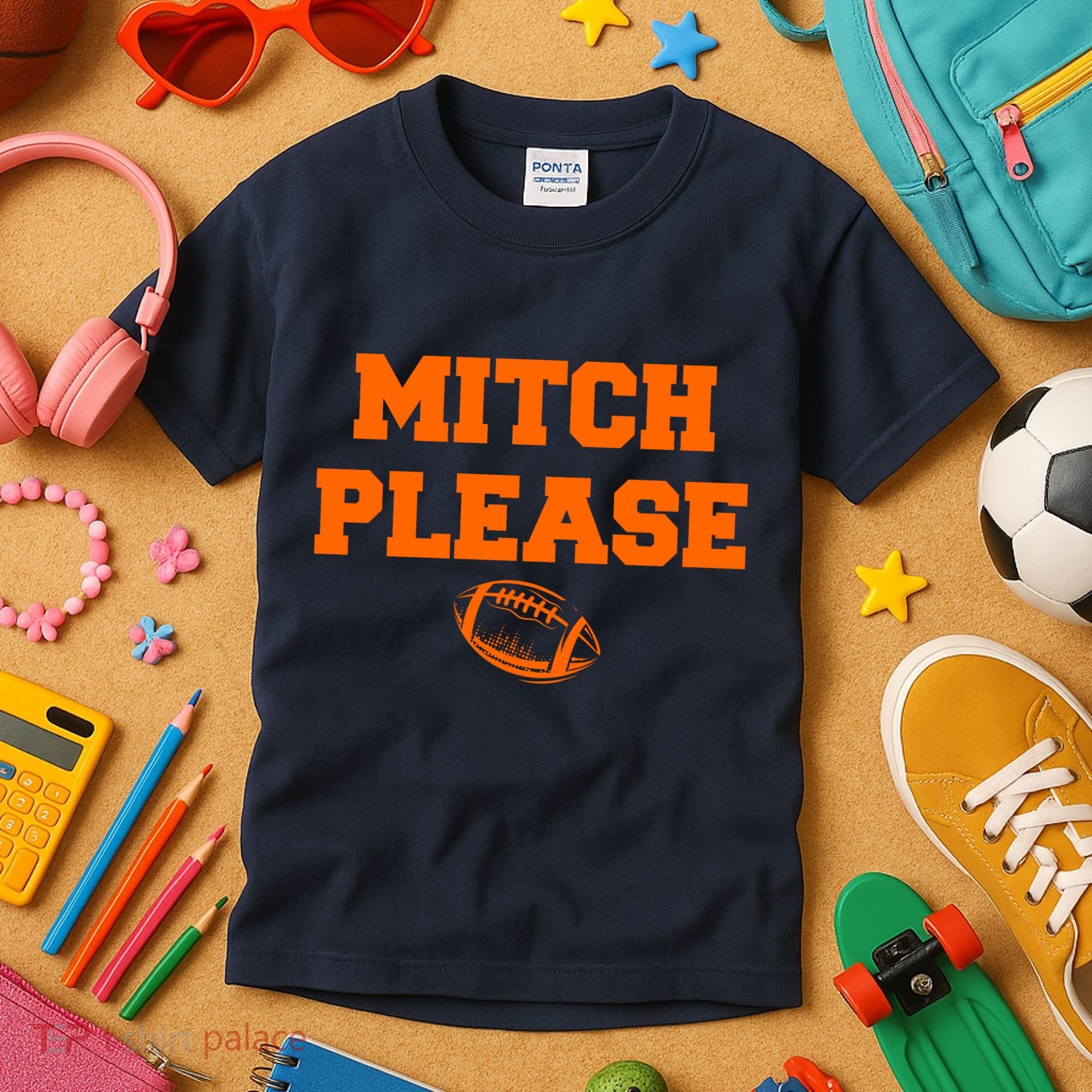 Mitch Please Football Logo Kids T-Shirt