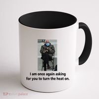 Mittens Bernie Sanders Inauguration Turn On The Heat Coffee Mug thumb 1